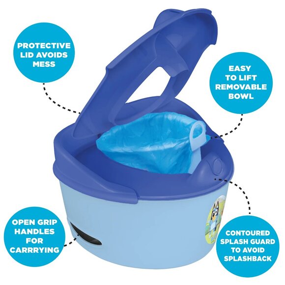 Bluey Potty Trainer Easy Clean-Up 3-in-1 with 20 Disposable Liner Bags - Picture 5 of 12